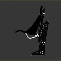 Shadow Black Sports Seat For Simulation Gaming With Metal Frame And Stable Support