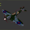 Space Themed Aircraft Model With Teal Green Body And Red Blue Emblems Design