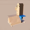 Mechanical Device With Metal Structure Blue Component And Stable Stand 3d model