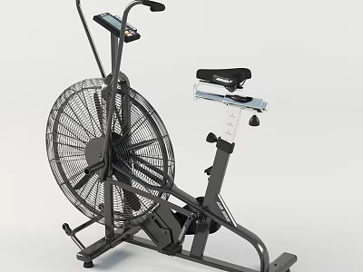 Air Bike Exercise Equipment with Large Fan Wheel Comfortable Seat and Digital 3d model