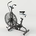 Air Bike Exercise Equipment with Large Fan Wheel Comfortable Seat and Digital