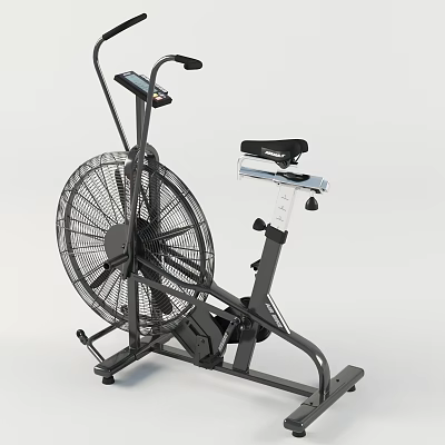 Air Bike Exercise Equipment with Large Fan Wheel Comfortable Seat and Digital 3d model