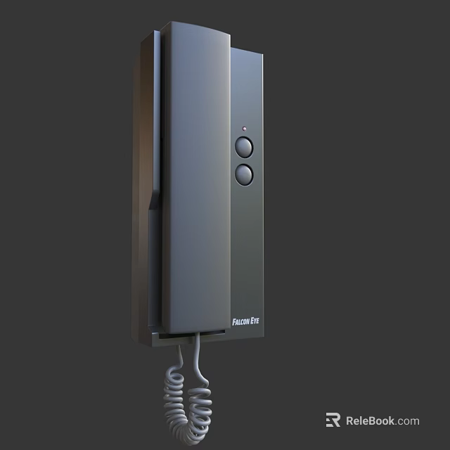 Modern Ring Video Doorbell Design With Two Buttons And Wired Connection 3d model 