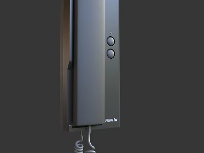 Modern Ring Video Doorbell Design With Two Buttons And Wired Connection 3d model