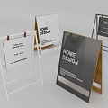 Modern menu card ornaments 3d model