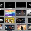 Multiple Televisions Displaying Various Content Including Time Anime and Movies