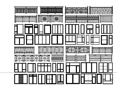 Different Styles of Window and Balcony Railing Design Ideas for Home 3d model