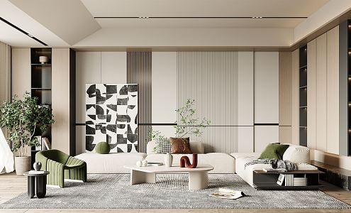 modern living room 3d model