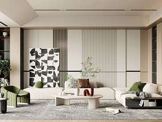modern living room 3d model