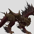 Mythical Red And Gold Armored Dragon Creature With Fiery Mane And Intricate Details