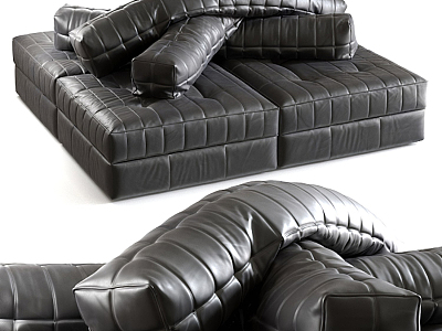 Modern Multiplayer Sofa Reflex Multiplayer Leather Sofa Combination Casual Sofa Multiplayer Leather Sofa Combination 3d model