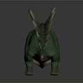 Green Stegosaurus Dinosaur 3D Model Displaying Pink Tipped Back Plates And Spikes