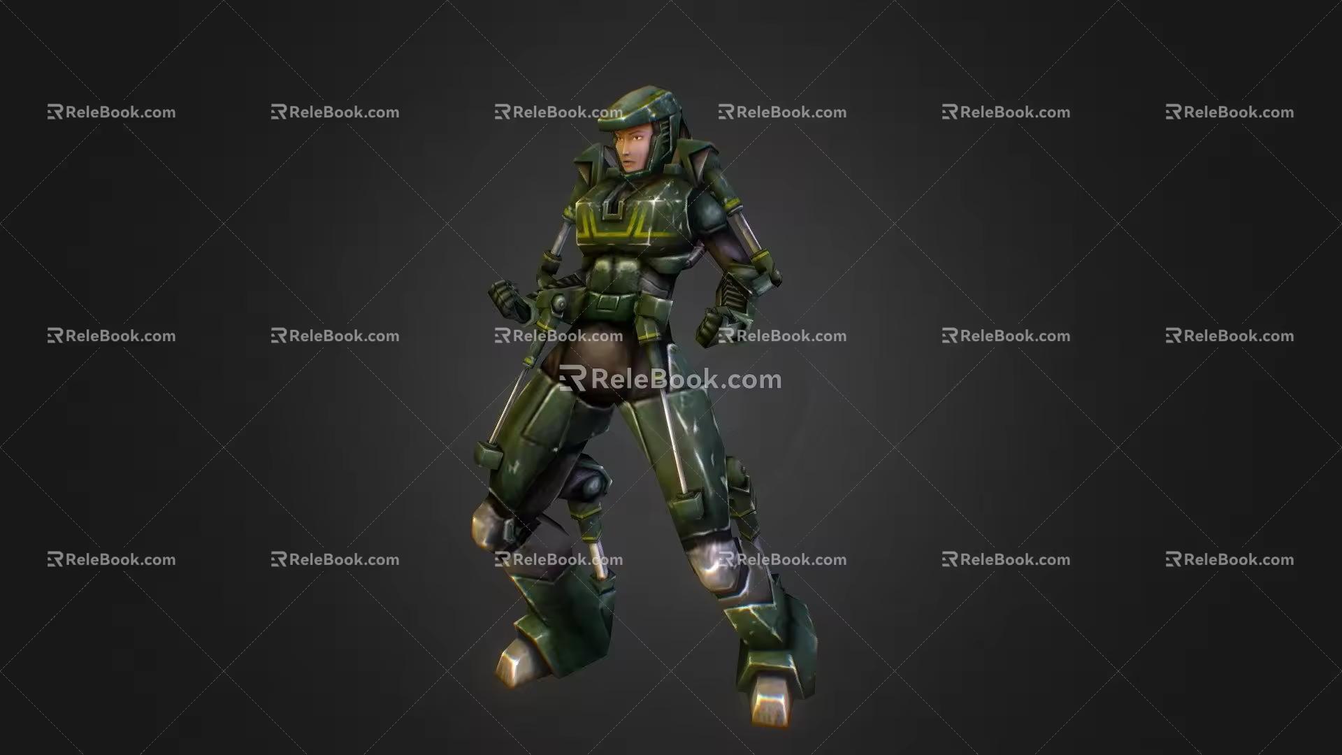 Power Armored Figure 3d model