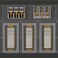 Industrial Control Panel Equipment With Multiple Buttons Indicators And Warning Labels 3d model
