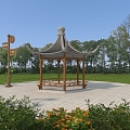 Garden pavilion, rest pavilion, pavilion, Chinese pavilion, retro pavilion, national style pavilion, rest stool, park signboard 3d model