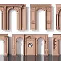 Ornate Decorative Door Arches With Various Architectural Styles And Carved Details