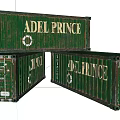 Green Adel Prince Container Building With Stacked Modular Structure Design 3d model