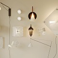 Modern cream wall lamp glass wall lamp metal wall lamp kite wall lamp round wall lamp long strip wall lamp 3d model