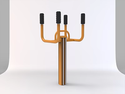Outdoor Fitness Equipment With Multi Grip Handles For Upper Body Workout 3d model