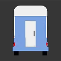 Modern bus minibus minivan driverless bus 3d model