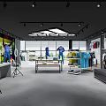 Modern Clothing Store Interior With Display Racks Mannequins And Assorted Apparel