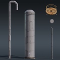 science fiction building outdoor science fiction building movie props water tower tower silo 3d model