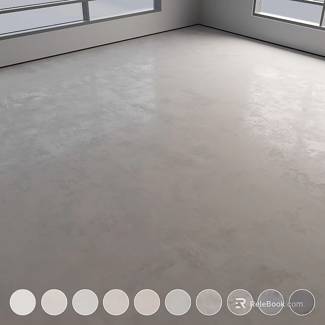 Modern Gray Concrete Floor With Smooth Surface Natural Texture And Matte Finish 3d model 