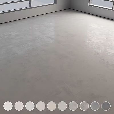 Modern Gray Concrete Floor With Smooth Surface Natural Texture And Matte Finish 3d model