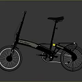 Modern Folding Bicycle With Compact Frame Comfortable Seat And Sturdy Wheels 3d model