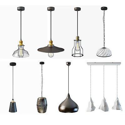 Industrial LOFT Chandelier Simple Chandelier 3d model Industrial LOFT Chandelier Simple Chandelier 3d model