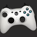 Black Game Controller With Blue Illuminated Buttons And Ergonomic Design For Entertainment Gaming