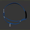 Blue Adjustable Webbing Strap With Metal Buckle And Black Handle For Daily Use