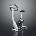 Modern Black And White Stationary Bike With Ergonomic Handlebar Adjustable Seat And Sturdy Frame