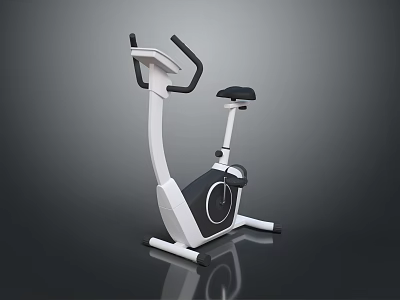 Modern Black And White Stationary Bike With Ergonomic Handlebar Adjustable Seat And Sturdy Frame 3d model