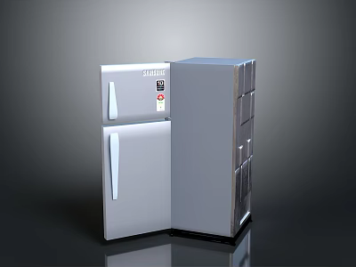 Samsung Silver Desktop Computer Tower With Dual Panel And Control Interface Design 3d model