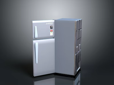 Samsung Silver Desktop Computer Tower With Dual Panel And Control Interface Design 3d model