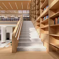 Modern Library Primary School Library 3d model