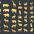 Modern Animal Wall Decoration Animals 3d model