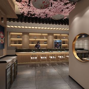 Japanese Sushi Restaurant 3d model