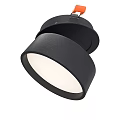Black Modern Downlight Spotlight With Sleek Circular Design And White Light Output 3d model