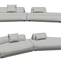 Modern Multiplayer Sofa Poliform Multiplayer Sofa Shaped Sofa 3d model