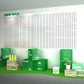 Lianlian Whale Selection Convenience House Display With Green Boxes Wooden Frames And Cactus Plant