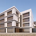 Modern Simple Primary School 3d model
