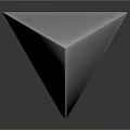 Illuminated White Pyramid Decor With Purple Edge Light And Reflective Base On Black Background