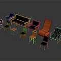 Stylish Modern Leisure Chairs With Wooden Frames Various Designs And Colorful Cushions