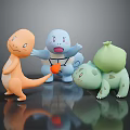 Cute Playful Pokemon Toy Figures Featuring Charmander Squirtle Bulbasaur In Vibrant Colors