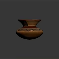 Traditional Handcrafted Ceramic Bowl With Red Rim And Geometric Patterns