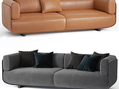 Modern double sofa 3d model