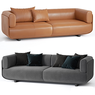 Modern double sofa 3d model