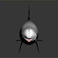 Game Movie Swimming Orca Character With Gray White Black Cracked Body Texture